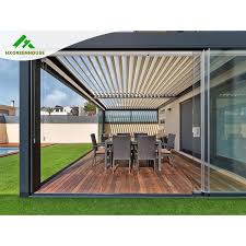 Homeadvisor's pergola, trellis & arbor cost guide gives average costs to build a pergola by size (10x10, 12x12), type (louvered pergola, smart, retractable) or material (trex, aluminum, wood, vinyl). Louvre Retractable Roof Awning Jardin Wood Pergola Outdoor Alu Bioclimatica Pergola Buy Pergola Bioclimatica Wpc Pergola Wood Pergola Outdoor Product On Alibaba Com