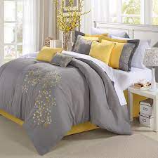 Together in the bedroom the two bright yellow and white together give you a light and cheery bedroom. Yellow And Gray Bedding That Will Make Your Bedroom Pop