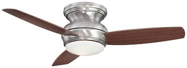 This flush mount ceiling fan comes with four modules that look very attractive and modern. Minkaaire F593l Pw Pewter Traditional Concept 44 3 Blade Flush Mount Led Indoor Outdoor Ceiling Fan With Wall Control Included Lightingdirect Com