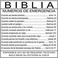 Numeros De Emergencia De La Biblia Numeros De Emergencia De La Biblia Oracion Para Casos Dificiles Frases Religiosas
