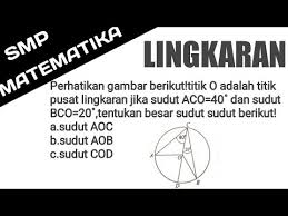 Sekarang, perhatikan gambar di bawah ini. Lingkaran Perhatikan Gambar Berikut Titik O Adalah Titik Pusat Lingkaran Jika Sudut Aco 40 Dan S Youtube