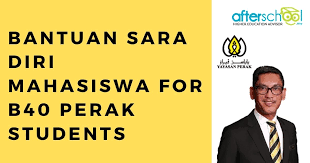 Ini adalah tidak lain bertujuan untuk menampung perbelanjaan harian mahasiswa terutama sekali yang datang dari keluarga yang kurang berkemampuan. Bantuan Sara Diri Mahasiswa For B40 Perak Students