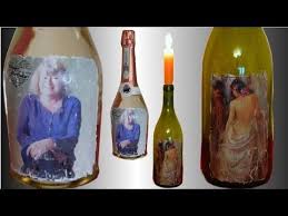 Fototransfer Auf Glas Geschenk Flasche Mit Grusskarte Anleitung Fur Acryllack Youtube Foto Im Glas Foto Transfer Foto Auf Holz