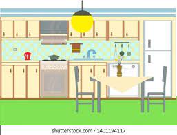 Gone are those days when doodling was only for the set coloring hand drawn pastry sketch scribble. Simple Drawing Kitchen Illustration Simple Colored Stock Vector Royalty Free 1401194117