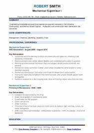 Maintenance supervisor job description example, duties, and responsibilities. Mechanical Supervisor Resume Samples Qwikresume