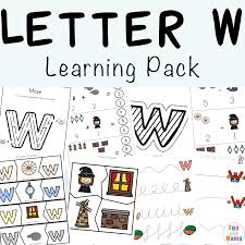 We have a premium asl ebook in our curriculum store that includes lowercase letters, file folder games, full color photo hand sign charts and more. Letter W Worksheets For Preschool Kindergarten Fun With Mama