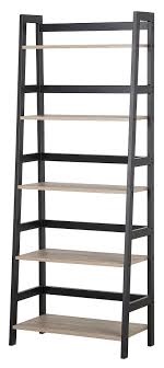 Regal Heller Holzfarbtonschwarz 5 Fächer Croydon
