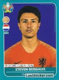 Berghuis from netherlands is not ranked in the football coach world ranking of this week (07 jun 2021). Sticker Ned22 Steven Berghuis Panini Uefa Euro 2020 Preview 568 Stickers Version Laststicker Com