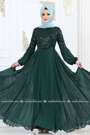 Modaselvim Abiye Kemerli Balon Kol Abiye Ech7308 Zumrut Gowns Dresses Fashion