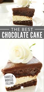 The easy vanilla cake i can't stop making. Chocolate Cake With Ganache And Vanilla Mousse Filling Mirlandra S Kitchen