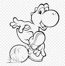 Mario coloring book pages of your mario favorite characters. Mario Kart Yoshi Coloring Pages Mario Soccer Coloring Pages Hd Png Download Vhv
