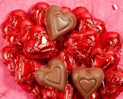 Image of milk chocolate hearts