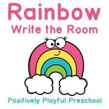 Rainbow Write The Room In 2020 Rainbow Writing Learning To Write Writing