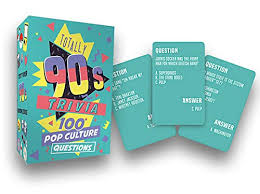 1990s tv quizzes there are 88 questions in this immediate directory. Best Fashion Sweet And Nostalgic 1990 S Totally Trivia Card Game 100 Questions Toys Games Store Cdiassales Adv Br