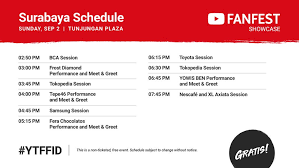 Maybe you would like to learn more about one of these? Youtube Fanfest On Twitter Today Is The Last Day Of Ytffid Showcase Surabaya Make Your Way To Tunjungan Plaza At 2 30pm Wib For Live Challenges Music And Games With Tepejumpers Frost