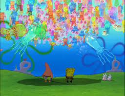 Spongebob brings home a wild jellyfish and throws a big dance party. Spongebuddy Mania Jellyfish Species