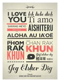 Love Typography Print In Different Language Retro Style Typo Print I Love You Typographic Quote Vintage Typography Poster Typography