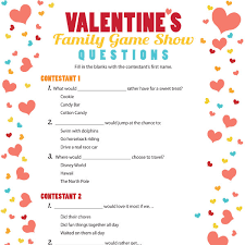 Our trivia consists of fun . Valentine Family Game Show Imom