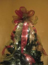 Kristen S Creations November 2009 Christmas Tree Topper Bow Christmas Tree Bows Christmas Bows Diy