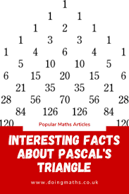 Interesting Facts About Pascal S Triangle In 2020 Pascal S Triangle Triangle Math Fun Facts