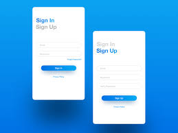 Sign In Sign Up Form App Design Android Design Login Design