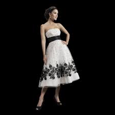 Tea Length Black And White Wedding Dress White Bridesmaid Dresses Tea Length Wedding Dress Black White Wedding Dress