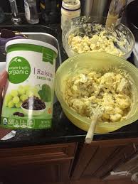 In a large bowl, stir together the mayonnaise and brown sugar. Benjamin Banks On Twitter So My Friend Just Sent Me This She S Making The Potato Salad And Gonna Add The Raisins I Think The Friendship Is Over Raisinsinpotatosalad Raisin Yuck Nasty Noteating