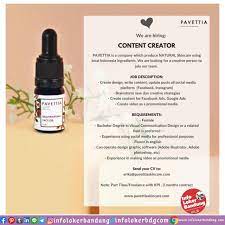 Lowongan Kreja Freelance Part Time Content Creator Pavettia Bandung Juni 2020 Infolokerbandung Com Posting Membaca Produk Kecantikan