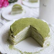 Japanese Matcha Green Tea Mille Crepe Cake A No Bake Dessert Indulge With Mimi Recipe Crepe Cake Green Tea Crepe Cake Cake