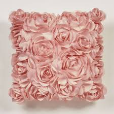 Blush Rose Flower Petal Decorative Pillow