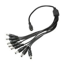 8 Weg Cctv Dc Power Splitter Kabel Stecker Jack Dvr Kamera Led Netzteil Uk Ebay
