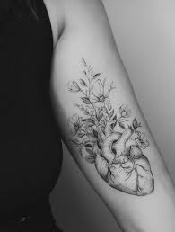 Hearts and flowers in community dictionary. 25 Heart Tattoos You Will Instantly Fall In Love With The Trend Spotter