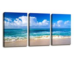 Framed beach chic ii print. Framed Home Decor Canvas Print Modern Wall Art Seascape Beach Pictures Blue Home Decor Posters Prints Home Garden Worldenergy Ae