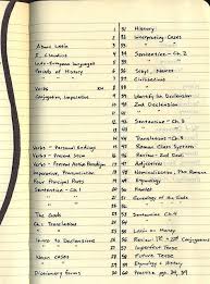 Latin Notebook Index Page College Skills School Success College Study