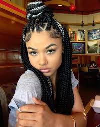 Black And Grey Braids Hairstyles Gray And Black Box Braids Black Box Braids Box Braids Hairstyles Hair Styles