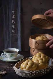 绣球花馒头 金瓜 爱 厨房的幸福之味 steamed cake food photography food