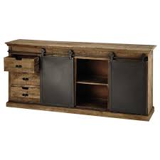 Buffet En Manguier Massif L 190 Cm Germain Buffet Maison Buffet Industriel Etagere Industrielle Maison Du Monde
