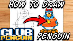 How To Draw A Penguin From Club Penguin (Tutorial) - Youtube