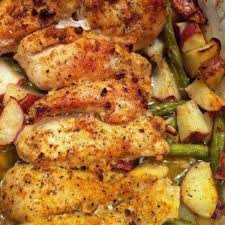 Garlic Lemon Chicken W Green Beans Red Potatoes Recipe Recipes Food Cooking