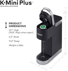 It is the slimmest removable reservoir coffee maker ever. Amazon De Keurig K Mini Plus Single Dienen K Cup Pod Kaffeemaschine Mit 6 Bis 12 Unzen Brew Grosse Speichert Bis Zu 9 K Cup Pods Reisen Tasse Freundlicher Matt Schwarz