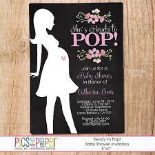 She S Ready To Pop Baby Shower Invitation With By Picsandpaper 6 00 Baby Shower Invitations Pop Baby Showers Ready To Pop