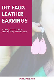 Attached a jump ring and earring wire. Diy Faux Leather Earrings An Easy Tutorial With Step By Step Instructions White Oak Originals