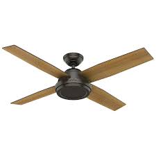 It's essential to buy the right size fan for the room it's. Hunter Dempsey 52 In Satin Bronze Indoor Ceiling Fan And Remote 4 Blade Lowes Com Ceiling Fan Ceiling Fan With Remote Ceiling Fans Without Lights