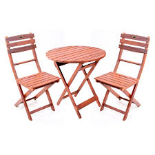 Metal bistro dining set foldable table chair home patio outdoor furniture grey. Wooden 3 Piece Bistro Set With Folding Chairs Walmart Com Walmart Com