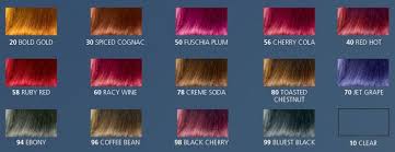 Jazzing Hair Color Chart Directions Shades Rinse