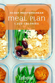 30 Day Mediterranean Diet Meal Plan 1 200 Calories Healthy Meal Plans Mediterranean Diet Meal Plan Mediterranean Recipes