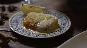 Treacle Sponge Pudding With Spiced Pears Recipe Custard Recipes James Martin Recipes Hot Desserts