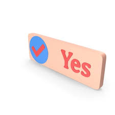 Check Mark Symbol 3D, Incl. yes & check