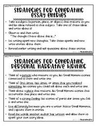 Lucy Calkins Writing Workshop Anchor Charts 5th Grade Wuos Unit 3 Memoir