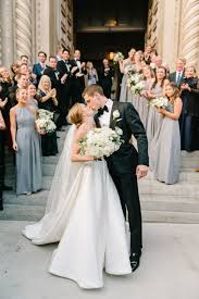 San Francisco Church Wedding Bride And Groom Bridal Party Gray Bridesmaid Dressess Planning Grey Bridal Parties Church Wedding Dress Church Wedding Photos
